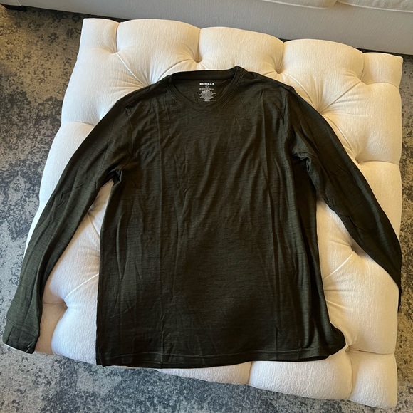 Bombas Merino Wool Blend long Sleeve Crew Neck T Shirt - Picture 2 of 5